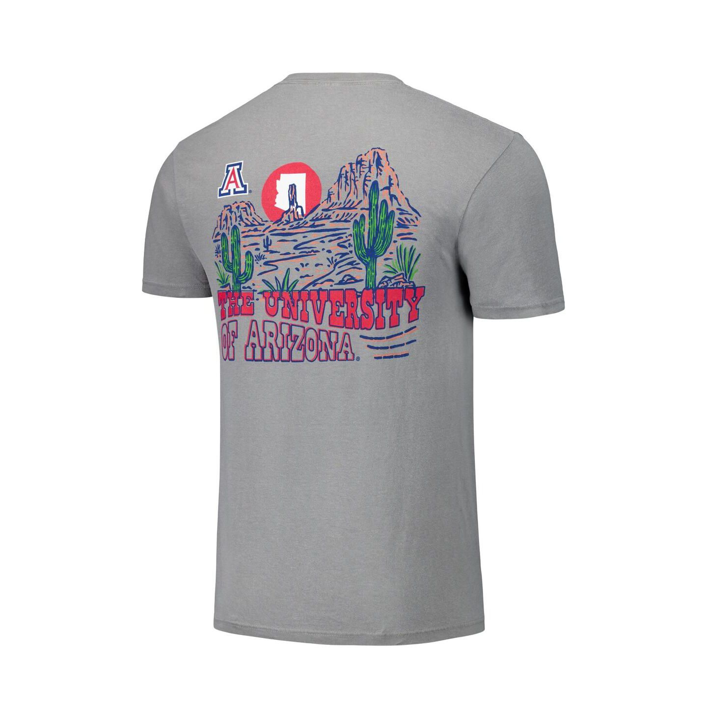 Футболка Image One Gray Arizona Wildcats Hyper Local Cactus Sketch Scene — фото 2