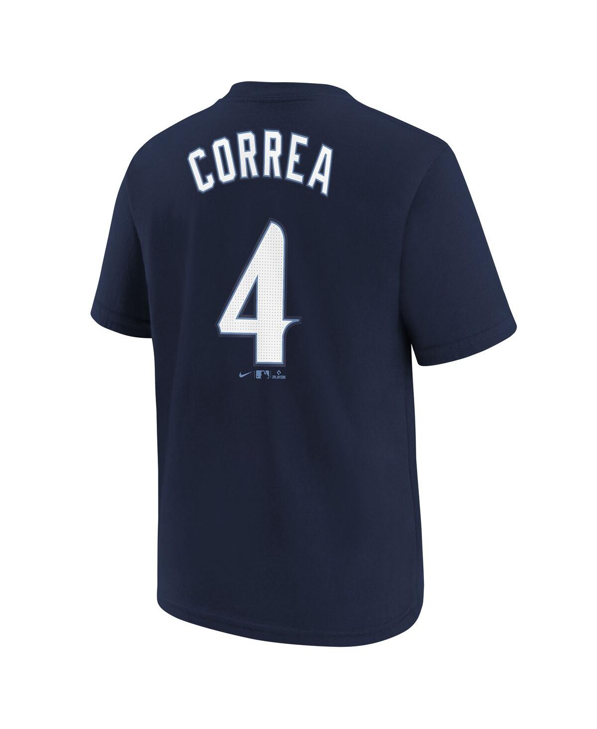Nike Big Boys and Girls Carlos CorreaMinnesota Twins 2024 City Connect Name Number T-Shirt - Navy
