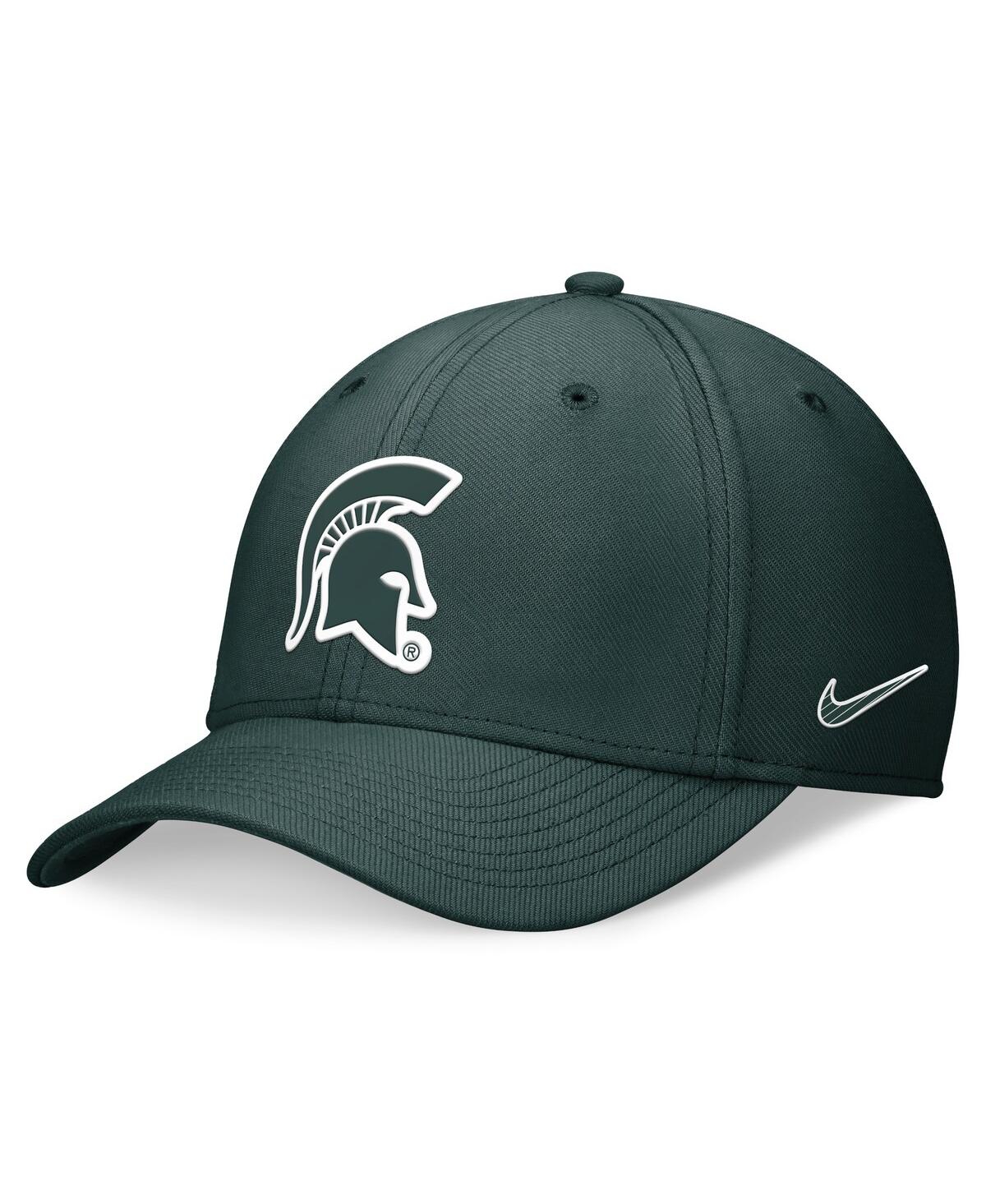 Men's and Women's Green Michigan State Spartans 2024 Sideline Rise Swoosh Flex Hat - Green