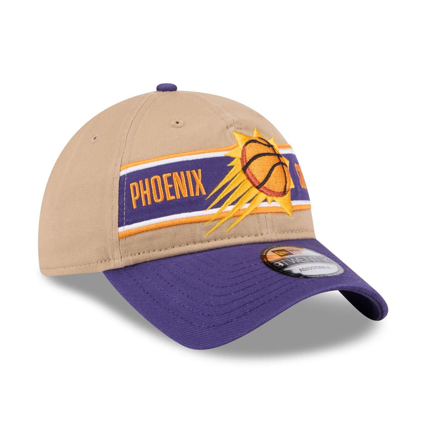 Мужская кепка New Era Tan/Purple Phoenix Suns 2024 NBA Draft 9TWENTY Adjustable Hat — фото 2