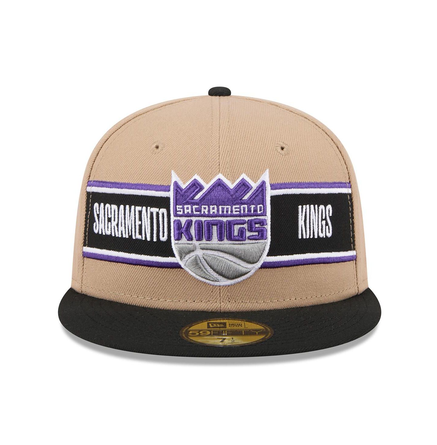 Мужская кепка New Era Tan/Black Sacramento Kings 2024 NBA Draft 59FIFTY Fitted Hat — фото 2