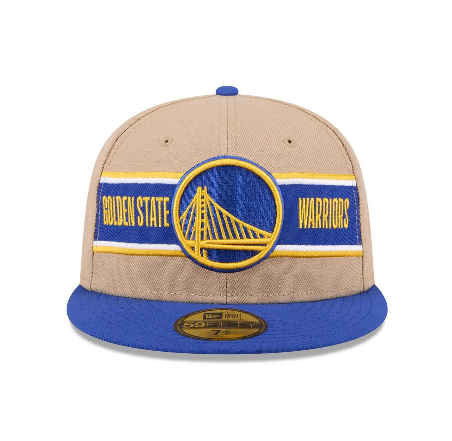 Men's Tan/Royal Golden State Warriors 2024 NBA Draft 59FIFTY Fitted Hat