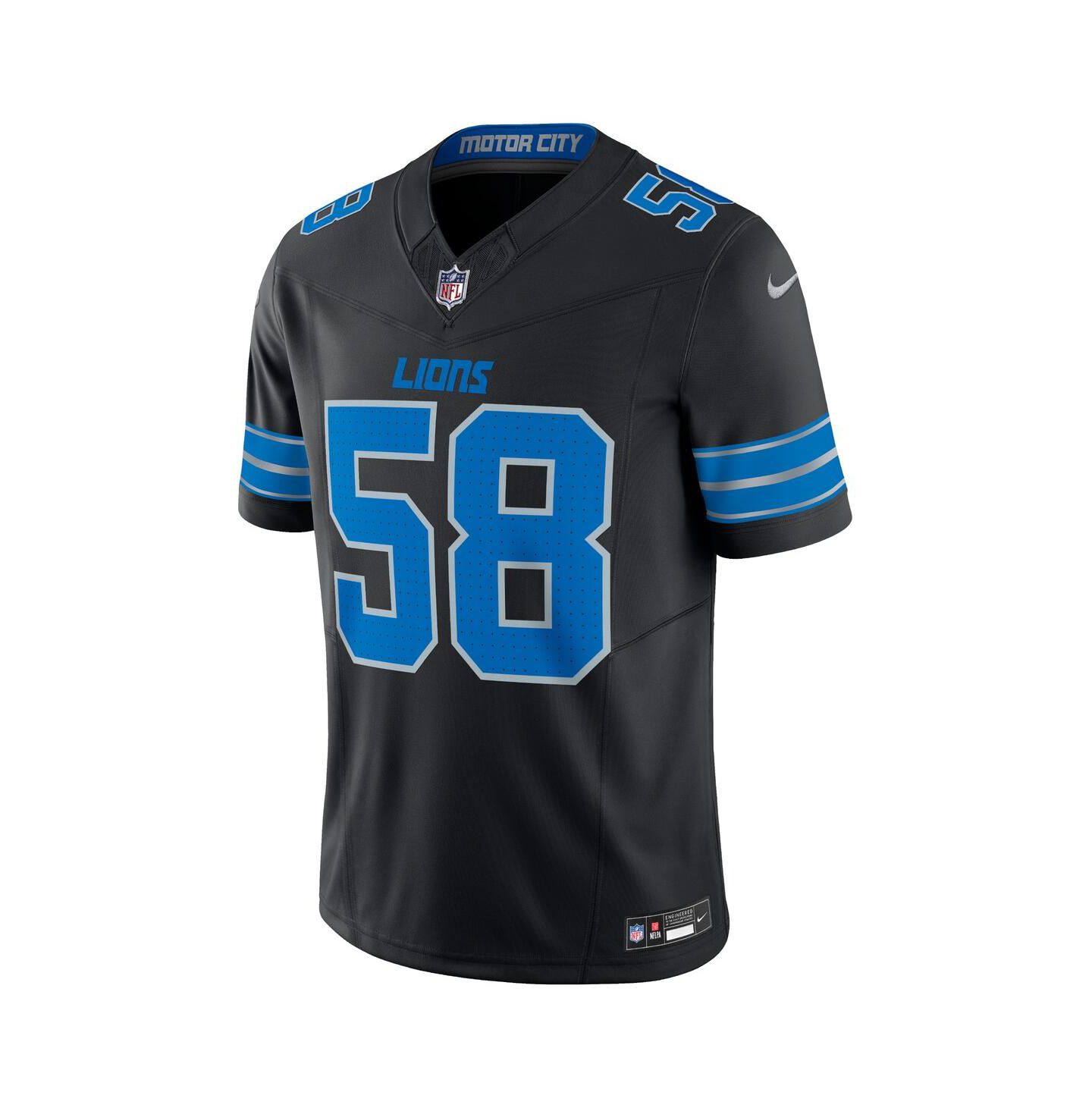 Мужской топ Nike Penei Sewell Detroit Lions Vapor F.U.S.E. Alternate Limited Jersey, цвет: Чёрный — фото 3
