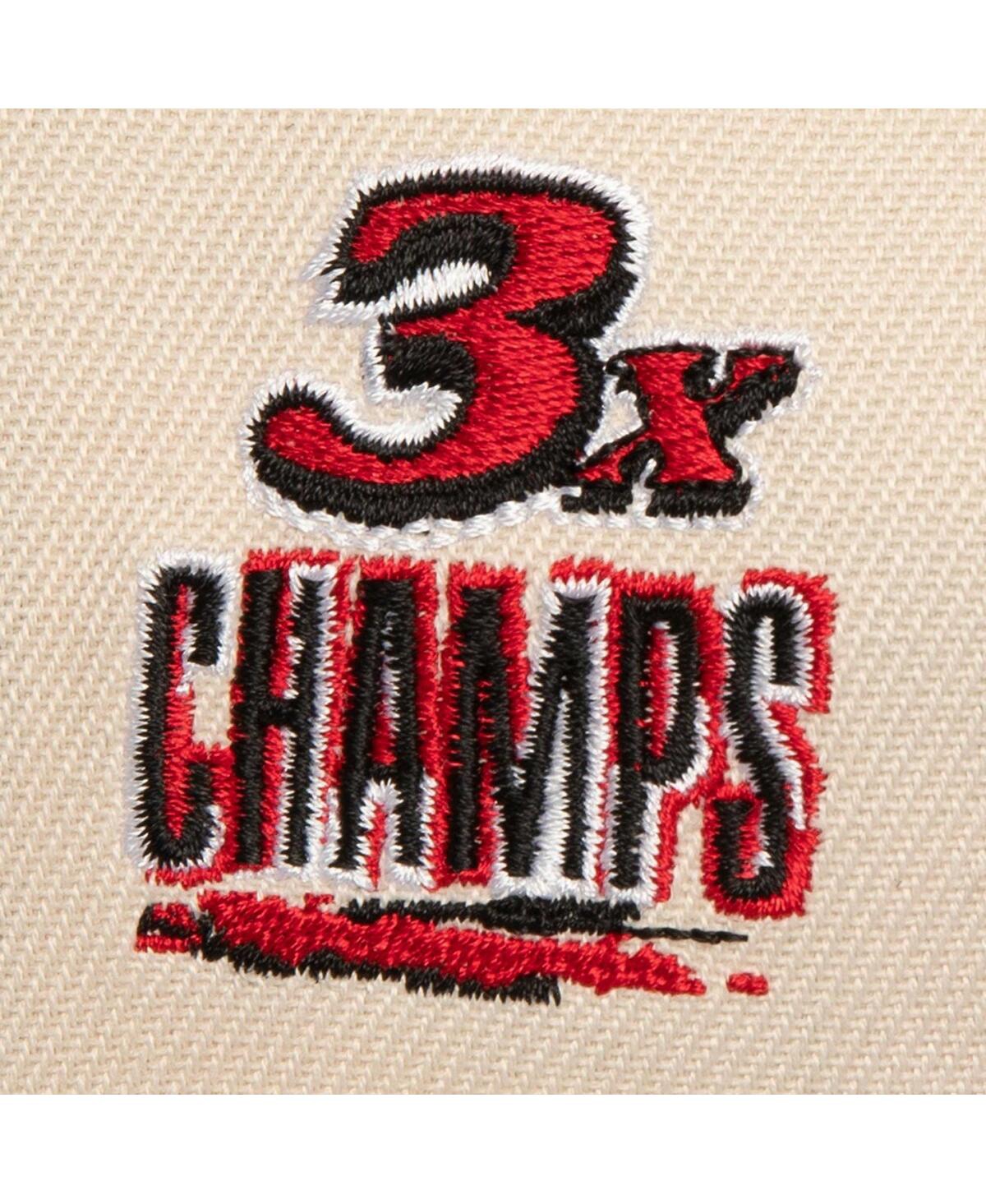 Mitchell & Ness Men's Cream/red Miami Heat 3x Nba Champions Soul Legacy Defined Snapback Hat In Cream Red