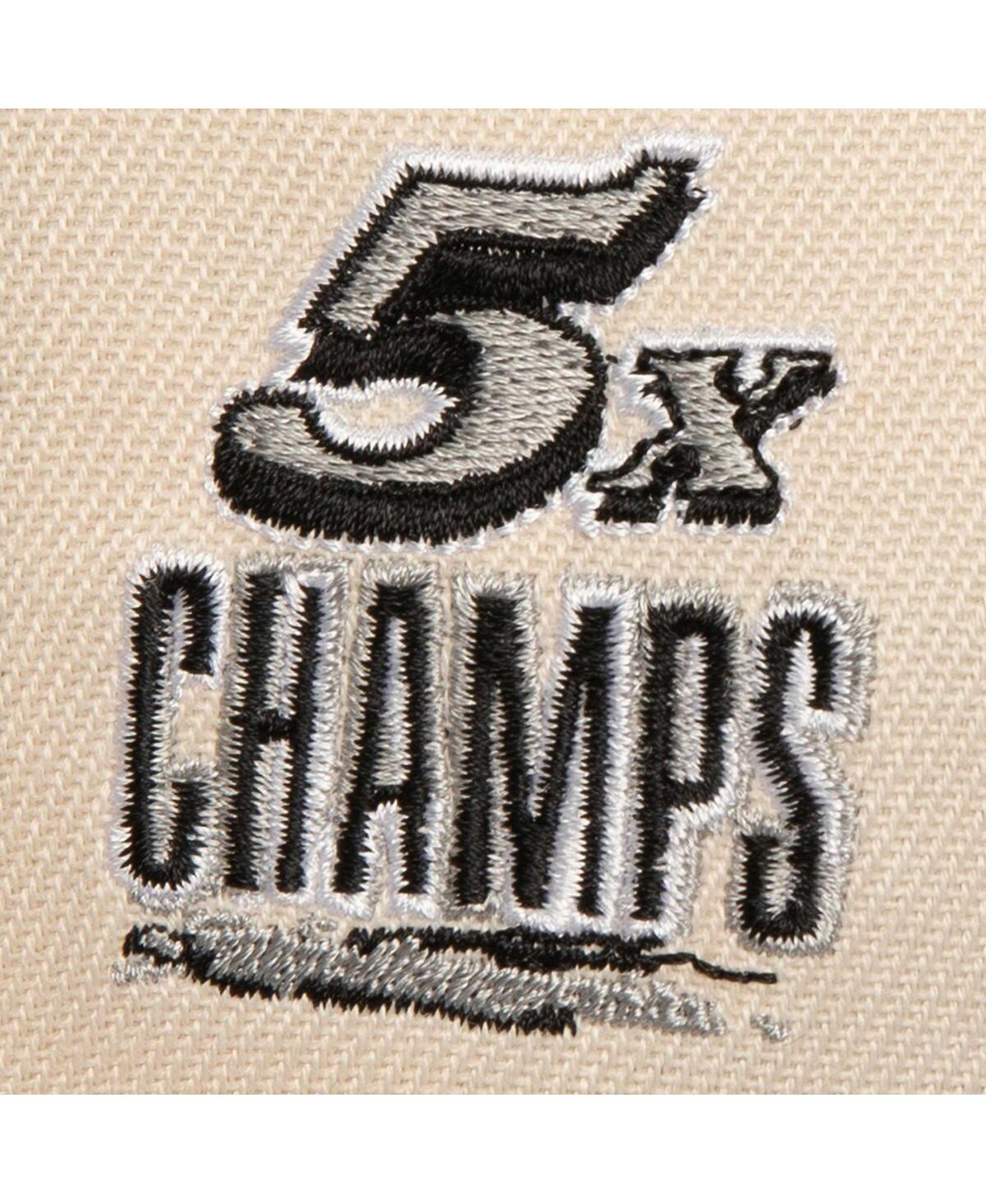 Mitchell & Ness Men's Cream/black San Antonio Spurs 5x Nba Champions Soul Legacy Defined Snapback Hat In Neutral