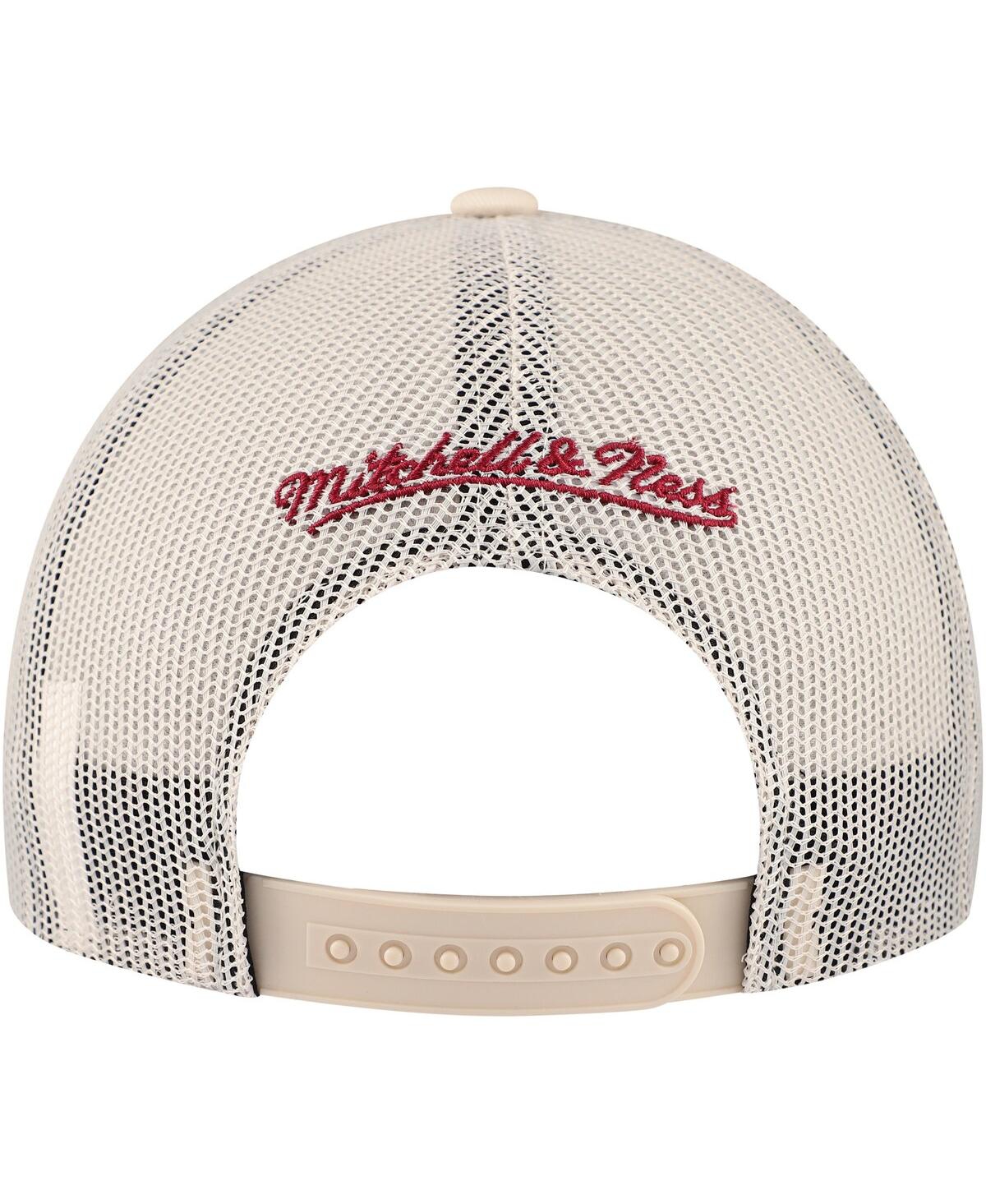 Mitchell & Ness Men's Cream Colorado Avalanche Foam Front Trucker Adjustable Hat In Cream