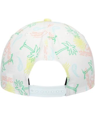 Men's White Orlando Magic Palm Trees and Waves Golfer Adjustable Hat