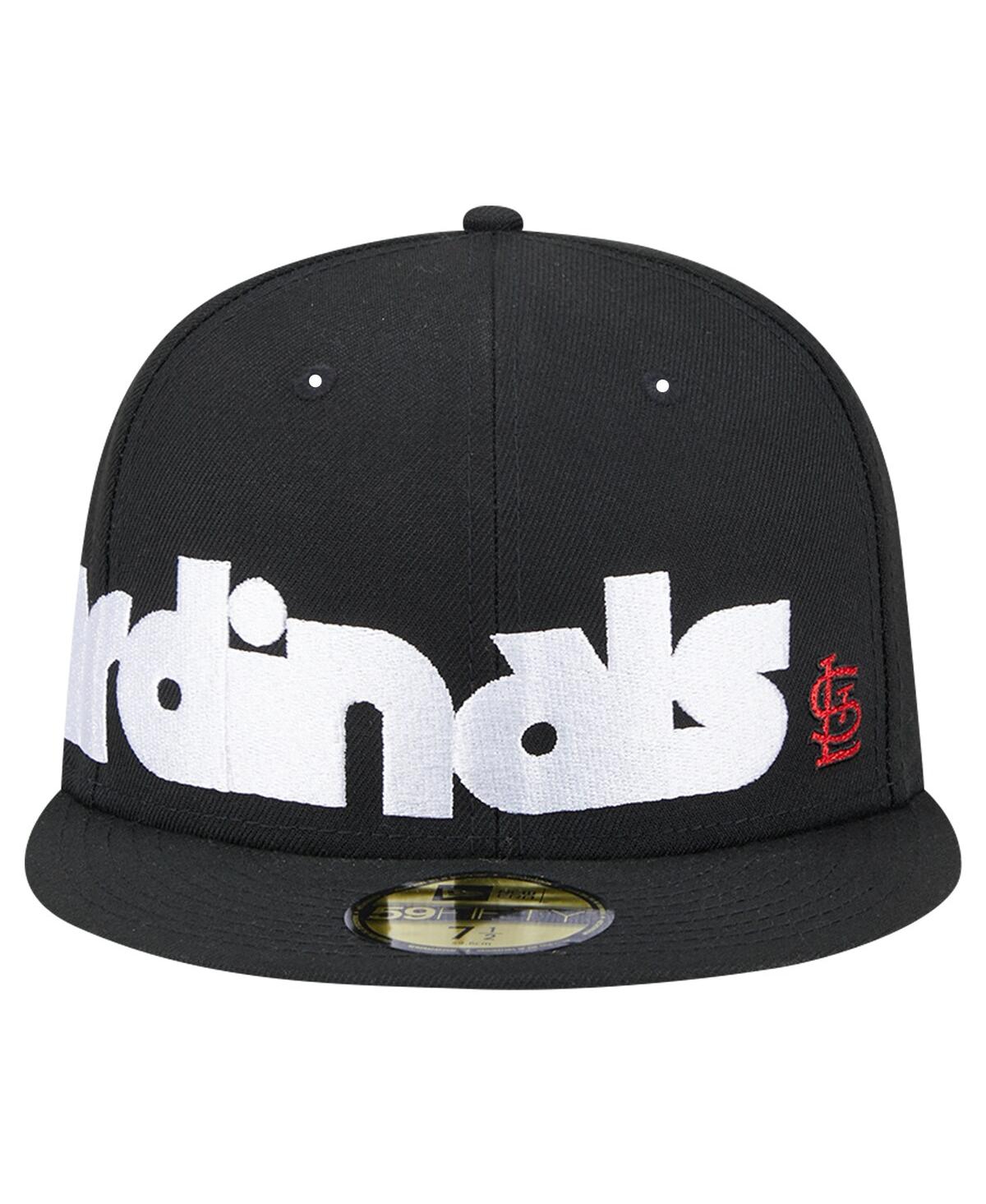 New Era Men'sSt. Louis Cardinals Checkered Undervisor 59FIFTY Fitted Hat - Black