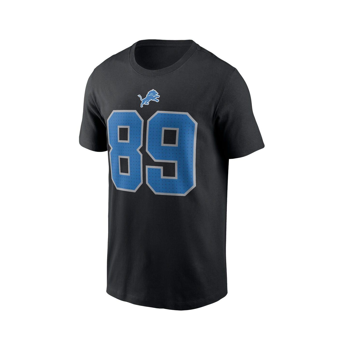 Мужская футболка Nike Dan Campbell Black Detroit Lions Retired Player Name & Number — фото 3