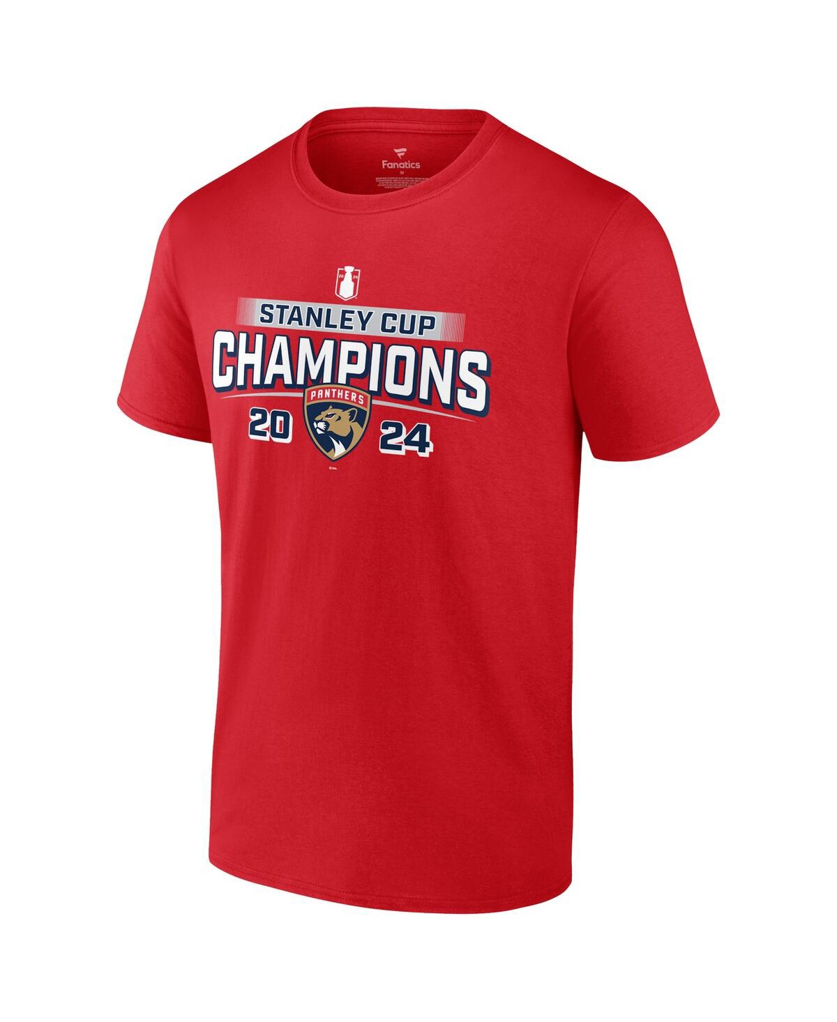 Fanatics Men's Aleksander BarkovFlorida Panthers 2024 Stanley Cup Champions Power Name Number T-Shirt - Red