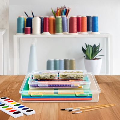 4 Piece Stackable Document & Paper Storage Box Set