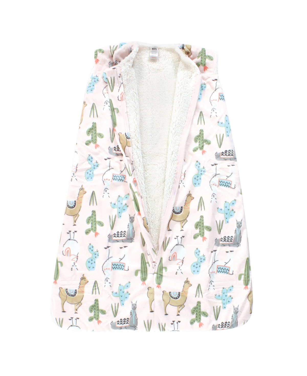 Hudson Baby Baby Girls Mink with Faux Shearling Inner Sleeping Bag, Sack, Blanket,- Llama