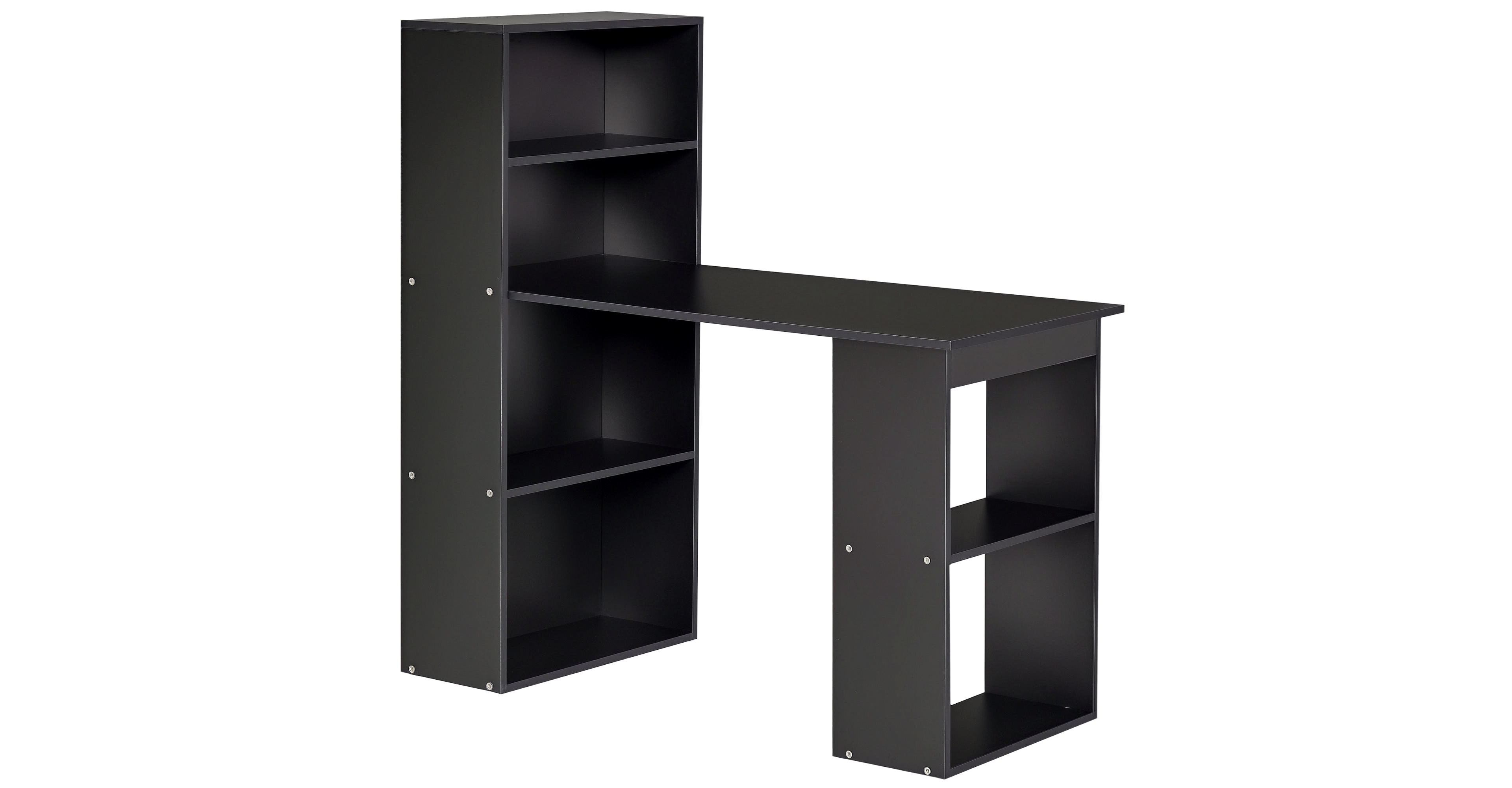 Homcom 47" Home Office Computer Desk with 6-Tier Shelves,