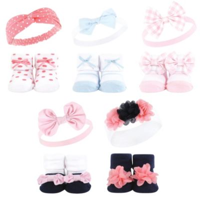 Infant Girl 20Pc Headband and Socks Giftset