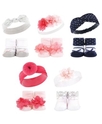 Infant Girl 20Pc Headband and Socks Giftset