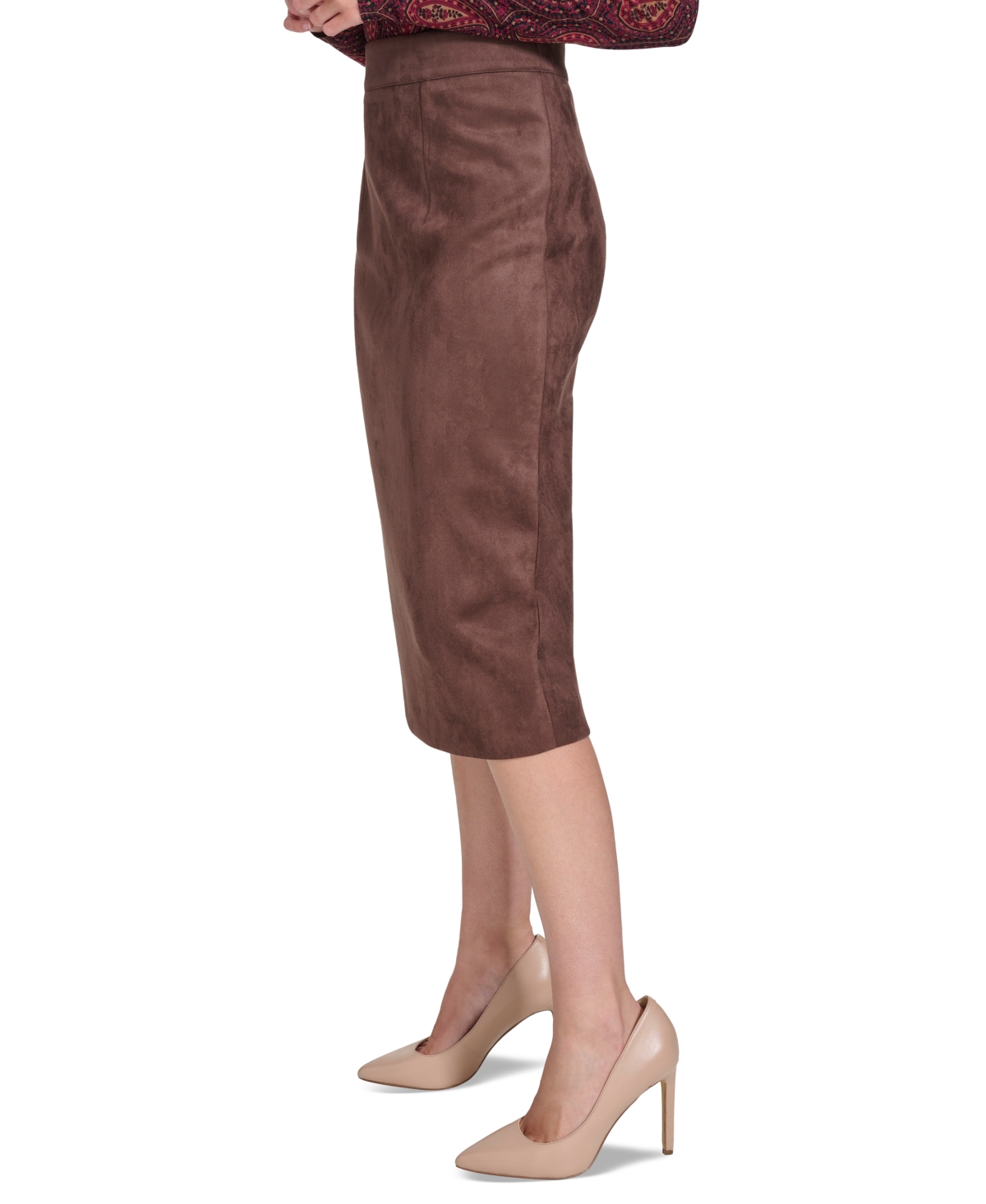 Tommy Hilfiger Women's Faux-Suede Pencil Skirt