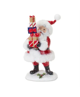 Fluffy Santa Figurine (Set of 2)