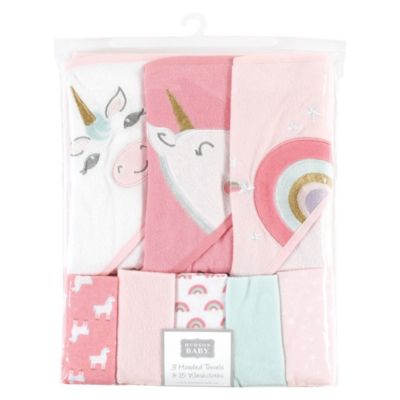 Animal Hooded Towel 3pk and 15 Washcloths