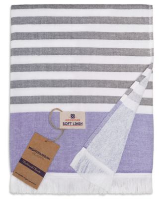 Peshtemal 100% Turkish Cotton 4-Pack Beach Towels, 35" x 60" 