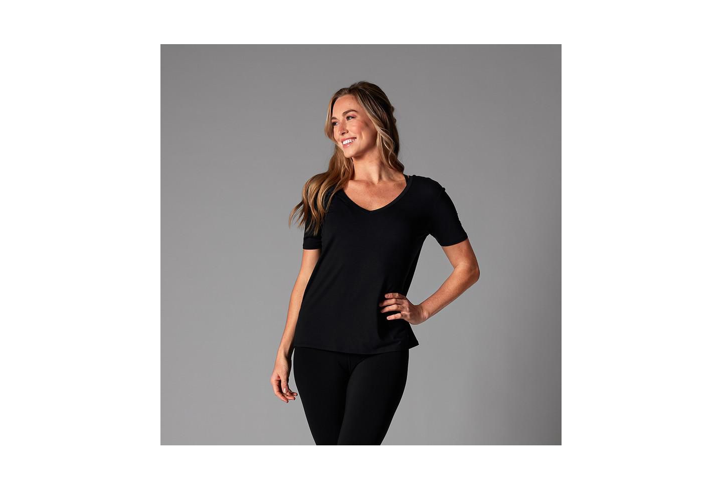 Женская футболка Tavi Everyday V-Neck, цвет: Эбеновый — фото 2
