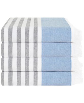 Peshtemal 100% Turkish Cotton 4-Pack Beach Towels, 35" x 60" 
