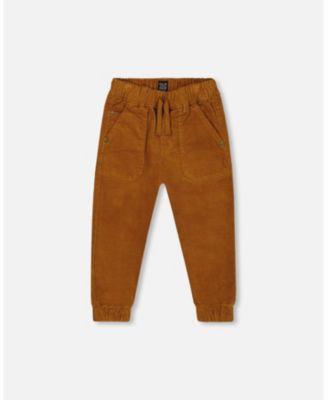 Deux Par Deux Stretch Corduroy Jogger Pant - Caramel Brown