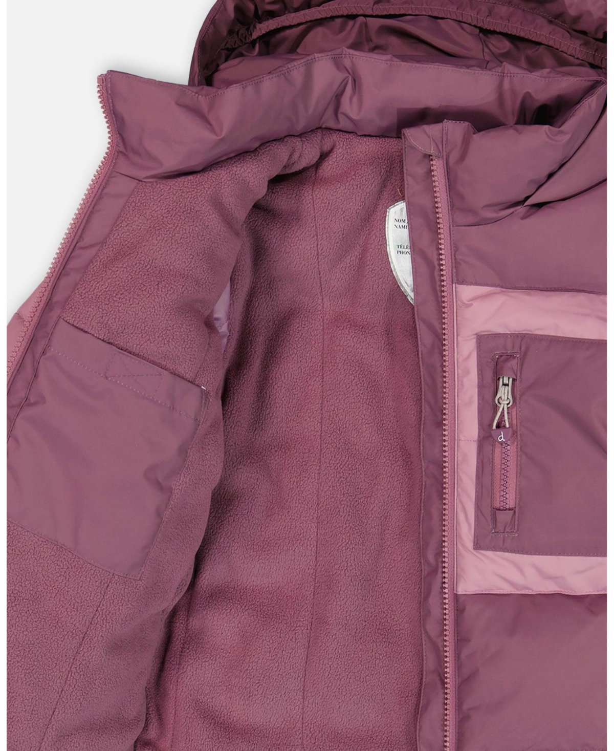 Deux par Deux Big Girls Puffy Jacket Lilac And Purple - Lilac and purple