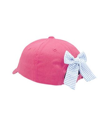 Bits & Bows Girls Sailboat Bow Baseball Hat in Red - Macy's