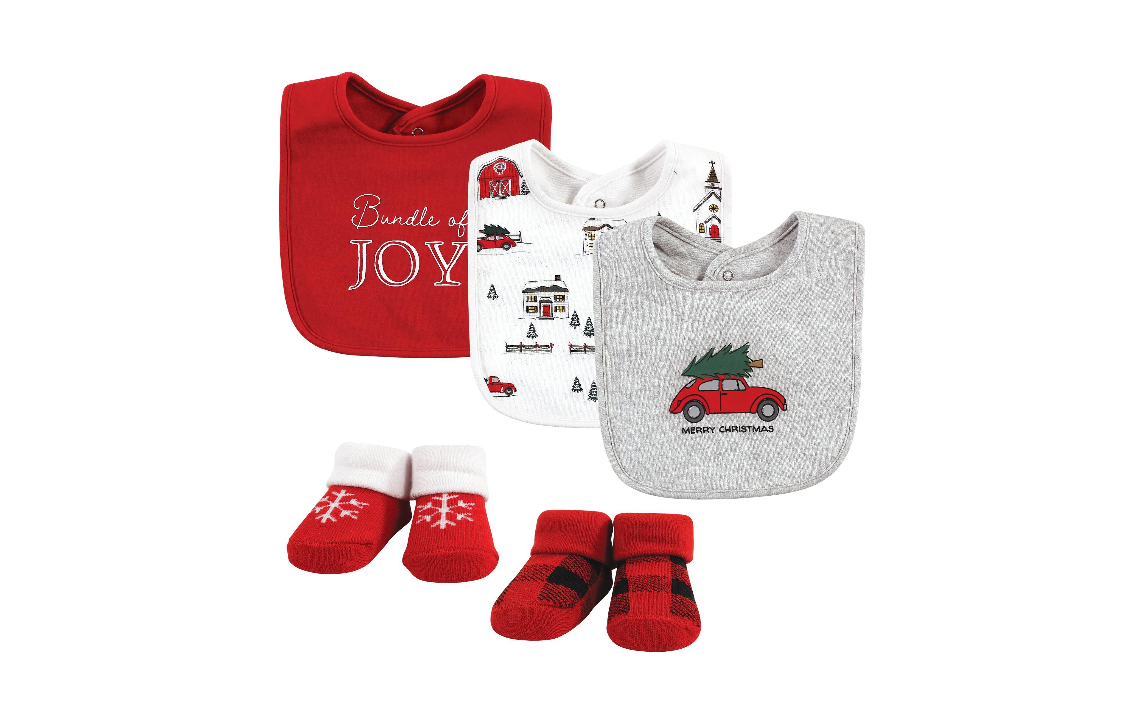 Hudson Baby Unisex Cotton Bib and Sock Collection