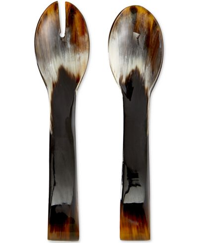 Heart of Haiti All-Horn Salad Servers