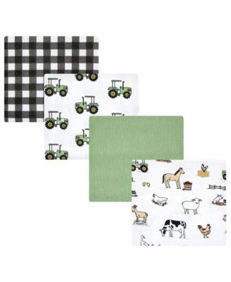 Cotton Flannel Receiving Blankets, Farm