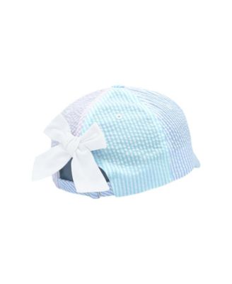 Baby Girls  Seersucker Bow Baseball Hat