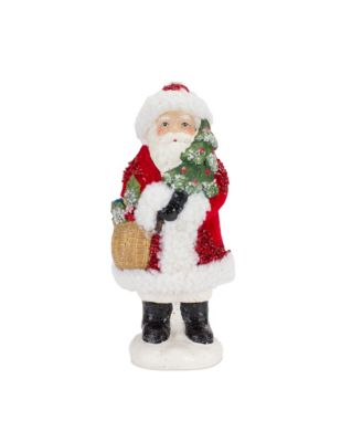 Santa Figurine With Pine Tree And Present Accents (Set of 3)