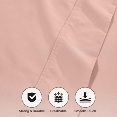 1000 Thread Count Cotton Blend Solid Deep Pocket Bed Sheet Set, California King