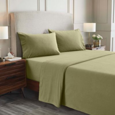 Flannel Cotton Solid Cozy Deep Pocket Sheet Set, Full Size