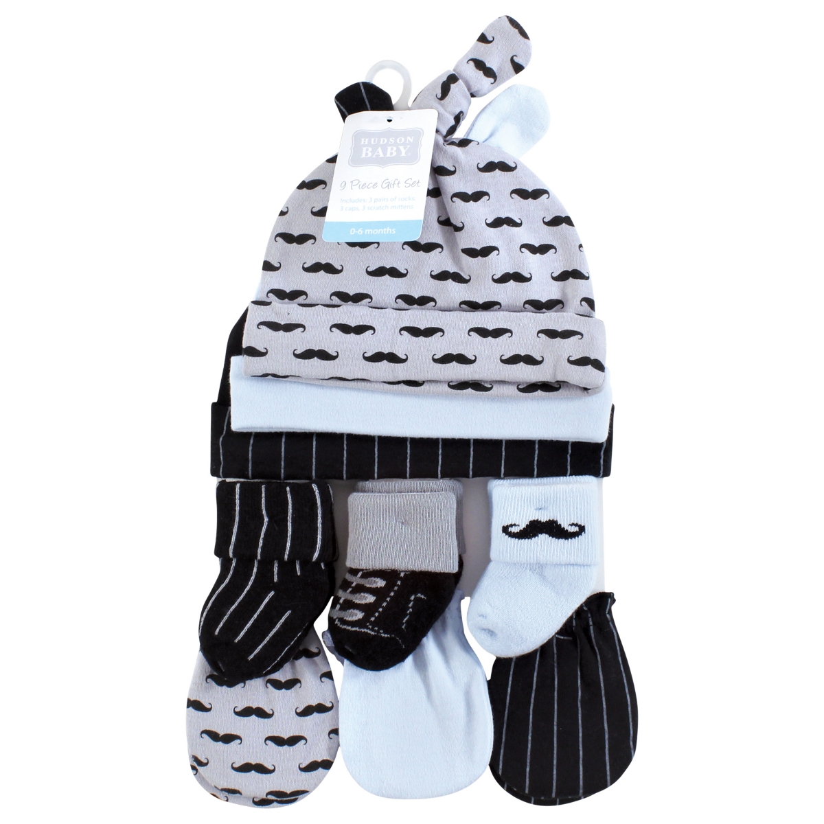 Hudson Baby Baby Boys Hudson Caps, Mittens and Socks Set, Sea Friends, 0-6 Months