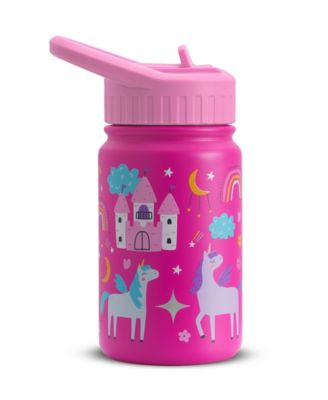 Kids Stainless Steel Water Bottle with Straw Lid, 12oz