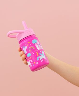 Kids Stainless Steel Water Bottle with Straw Lid, 12oz