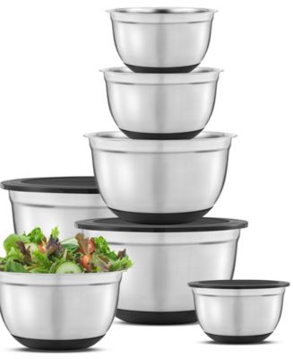 JoyJolt Stainless Steel Mixing Bowls with Lids Set of 7 - Macy's