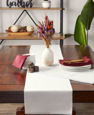 Design Imports Fine Ribbed Table Runner 13x72 inches