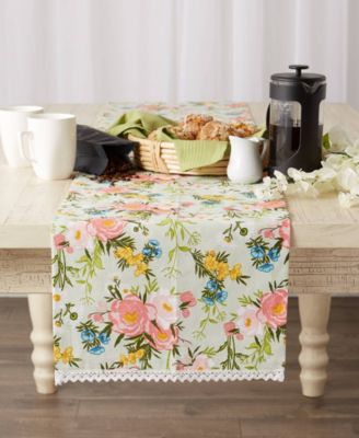 Spring Bouquet Print Table Runner, 14"x72 "