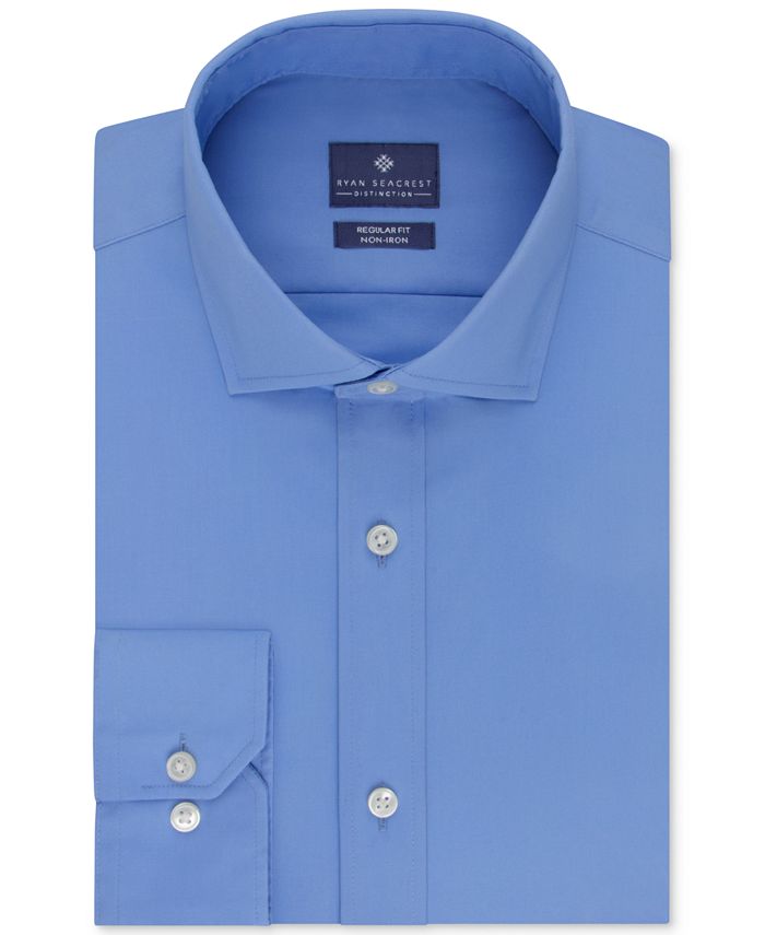 Ryan Seacrest Distinction Men's Classic-Fit Non-Iron Solid Dress Shirt ...