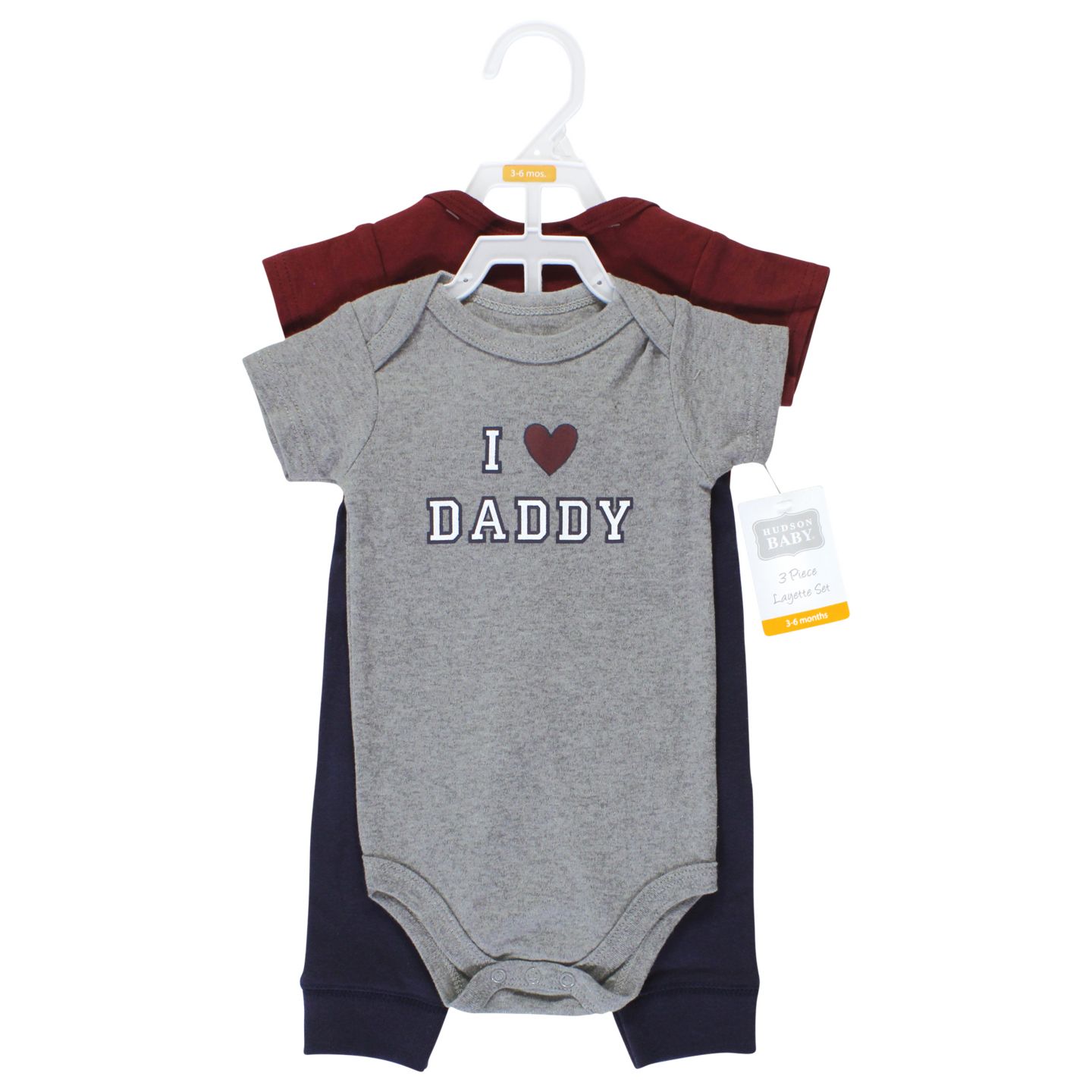 Hudson Baby Baby Boys Hudson Cozy Cotton Layette Bundle, цвет: Boy Daddy Short Sleeve — фото 2