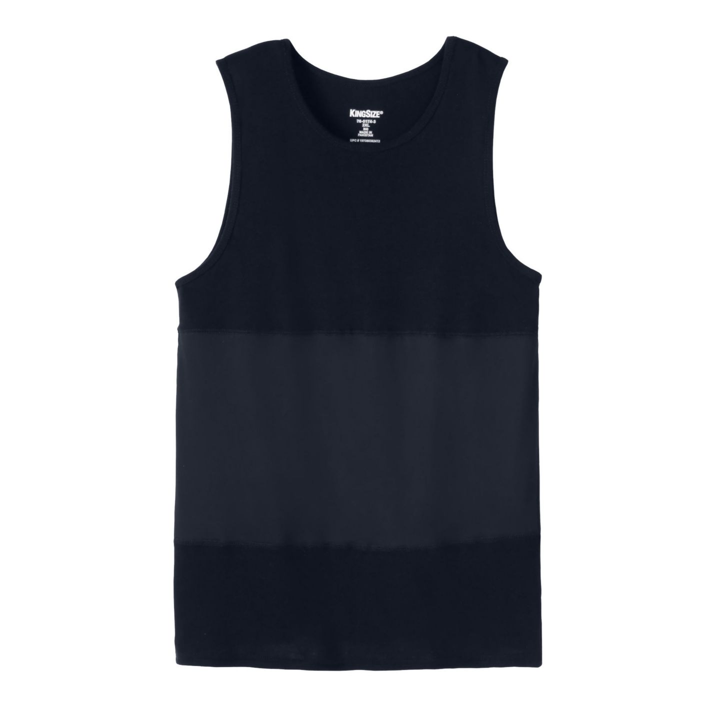 Мужской топ KingSize Tall Sculpting Tank Top, цвет: Чёрный — фото 1
