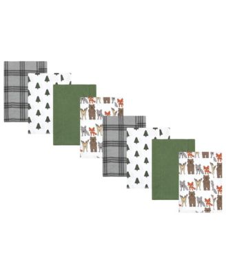 Boys Soft Flannel Blend Burp Cloth Set