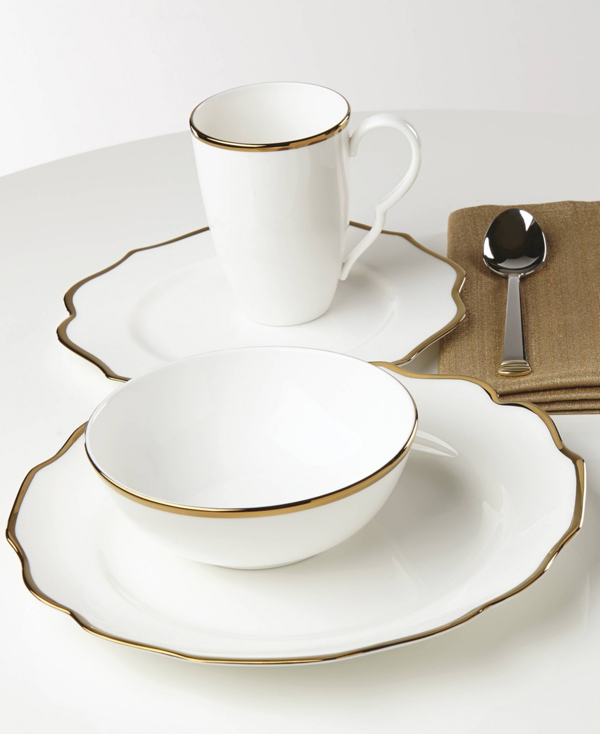 Lenox Set Of 4 Contempo Luxe Accent Plates In White