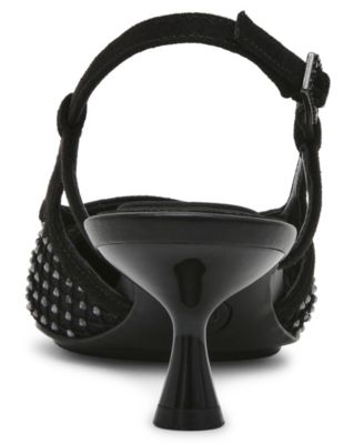 Women's Thia Rhinestone Mesh Slingback Pumps