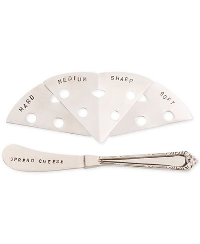 Thirstystone Stainless Steel 5 Piece Cheese Markers & Spreader Set