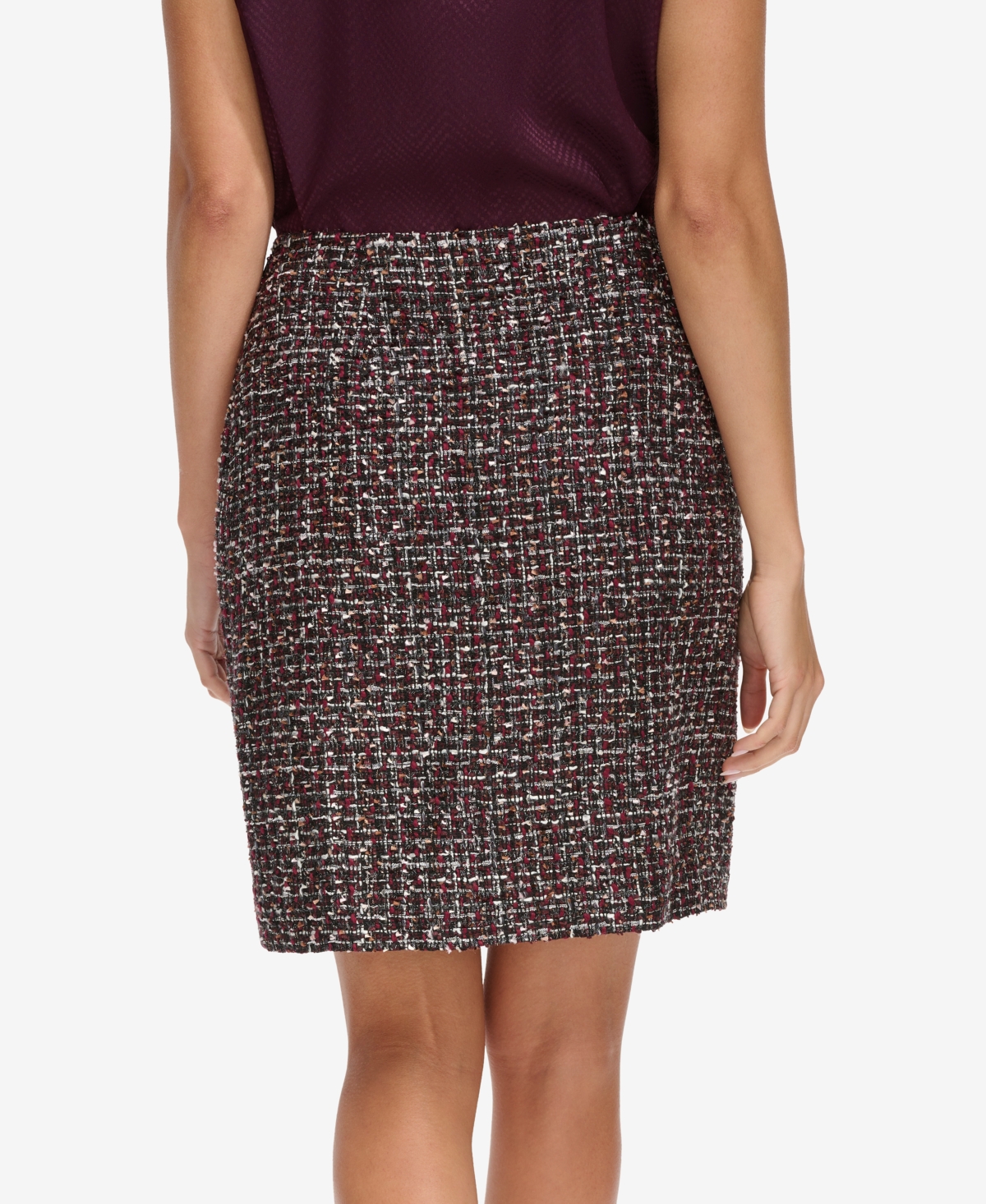 Calvin Klein Petite Tweed A-Line Skirt