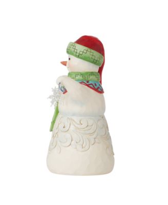Snowman with Snowflake Figurine